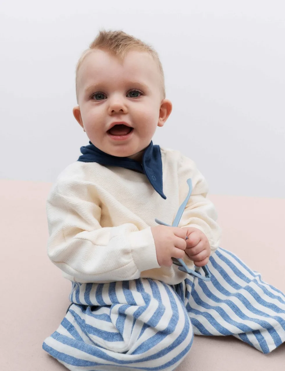 3 Piece Seagull Sweat & Striped Trousers Outfit (0-5 Yrs)