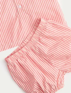 3 Piece Stripe Cinema Short and Shirt Outfit (0-24 Mths)