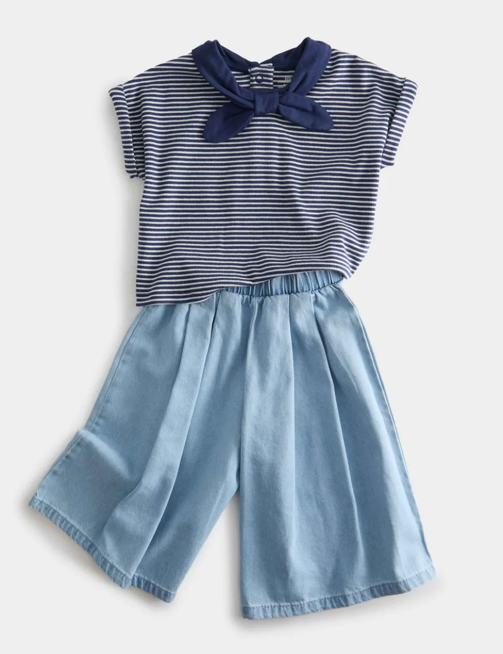 2 Piece Striped Top and Culottes Outfit (0-3 Yrs)