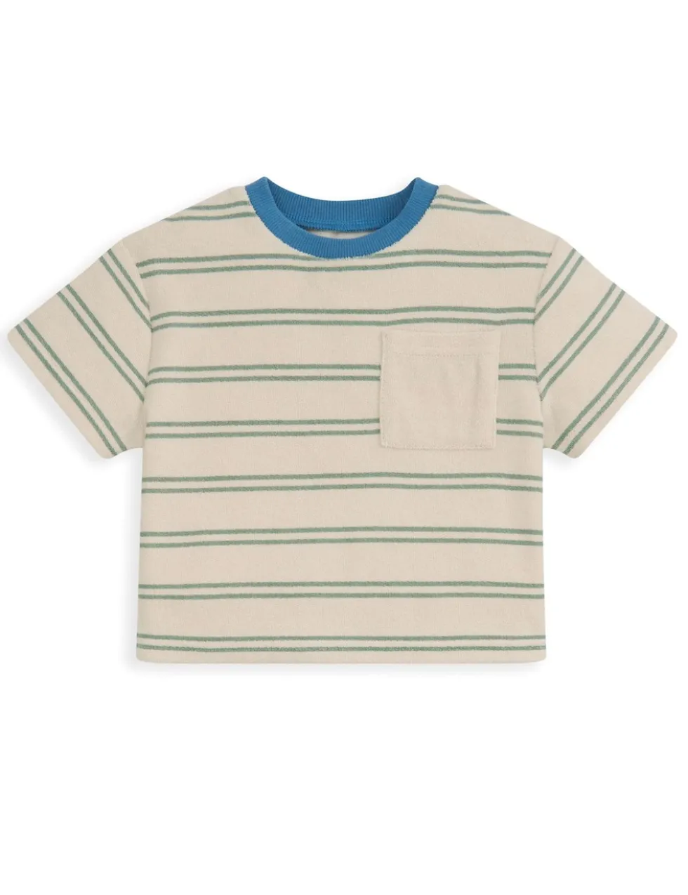 2 Piece Towelling Striped T-Shirt Outfit (0-36 Mths)
