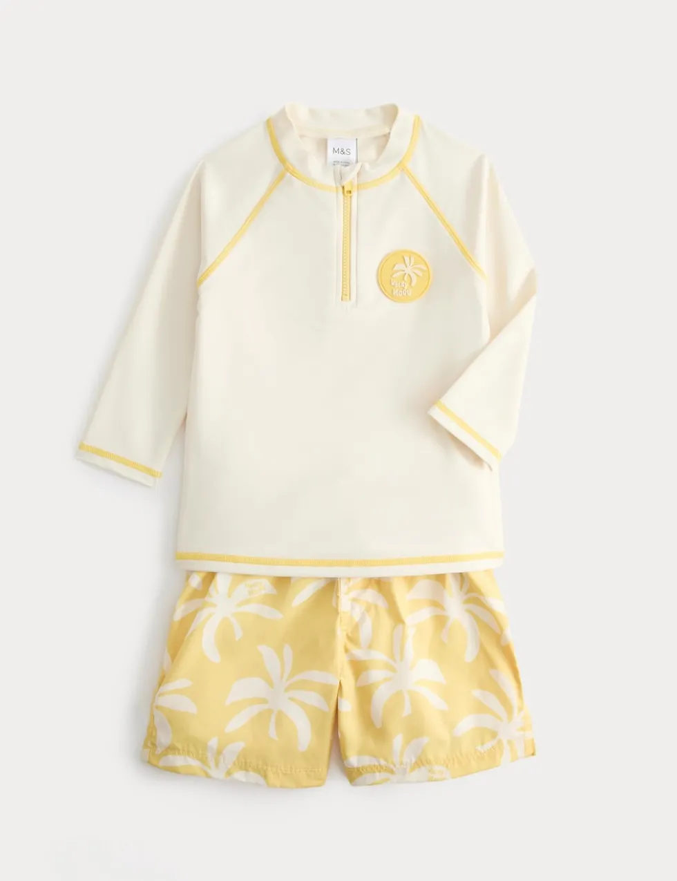 2 Piece Tropical Print Swim Set (2-8 Yrs)