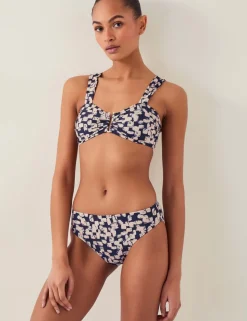 Abstract Print Triangle Bikini Top