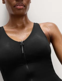 Active Zip Through Swimsuit