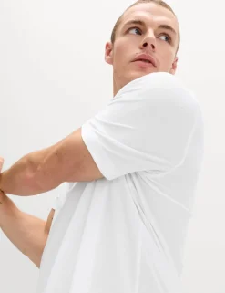 Activewear Jacquard Mesh Stripe T-Shirt