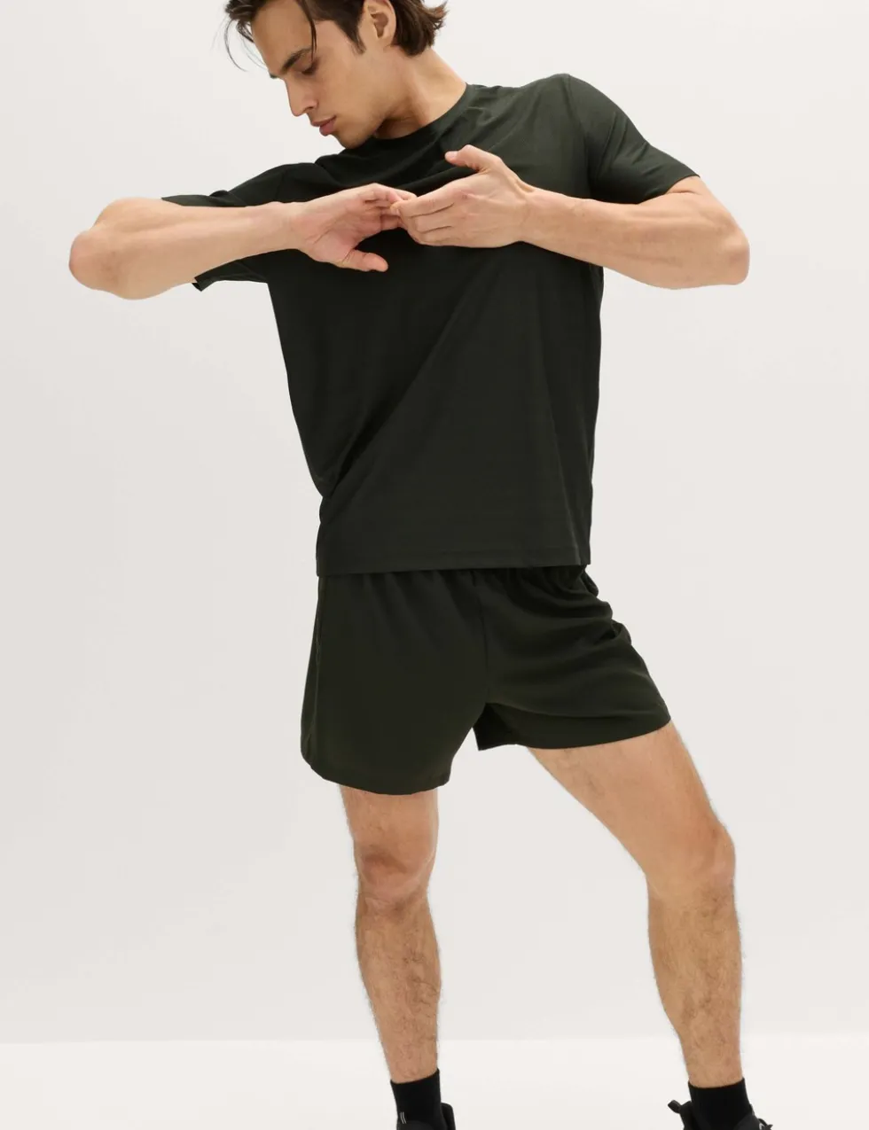 Activewear Jacquard Mesh Stripe T-Shirt