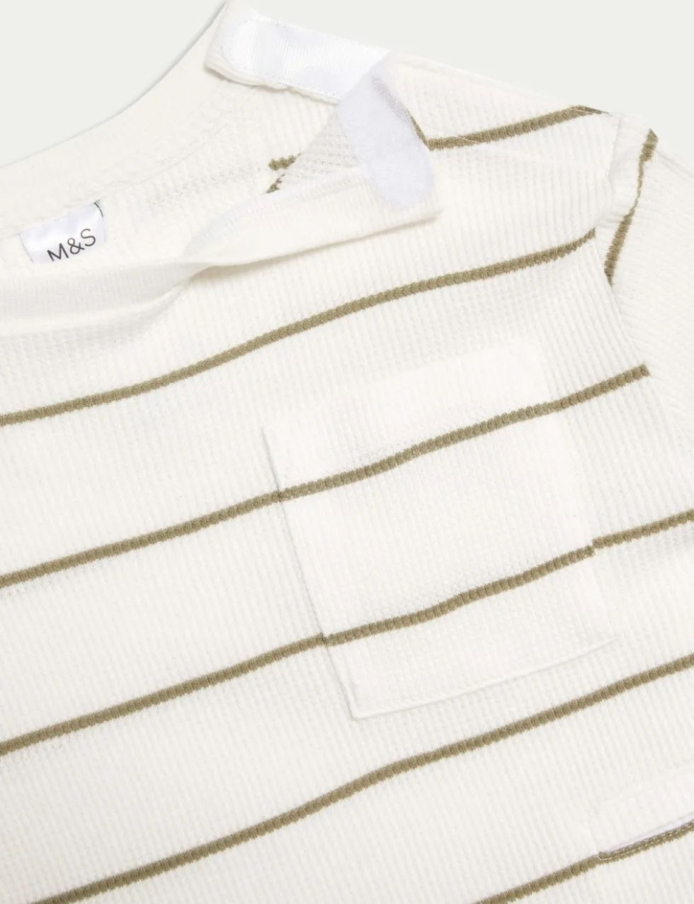 Adaptive Cotton Blend Waffle Striped Pyjamas (1-16 Yrs)