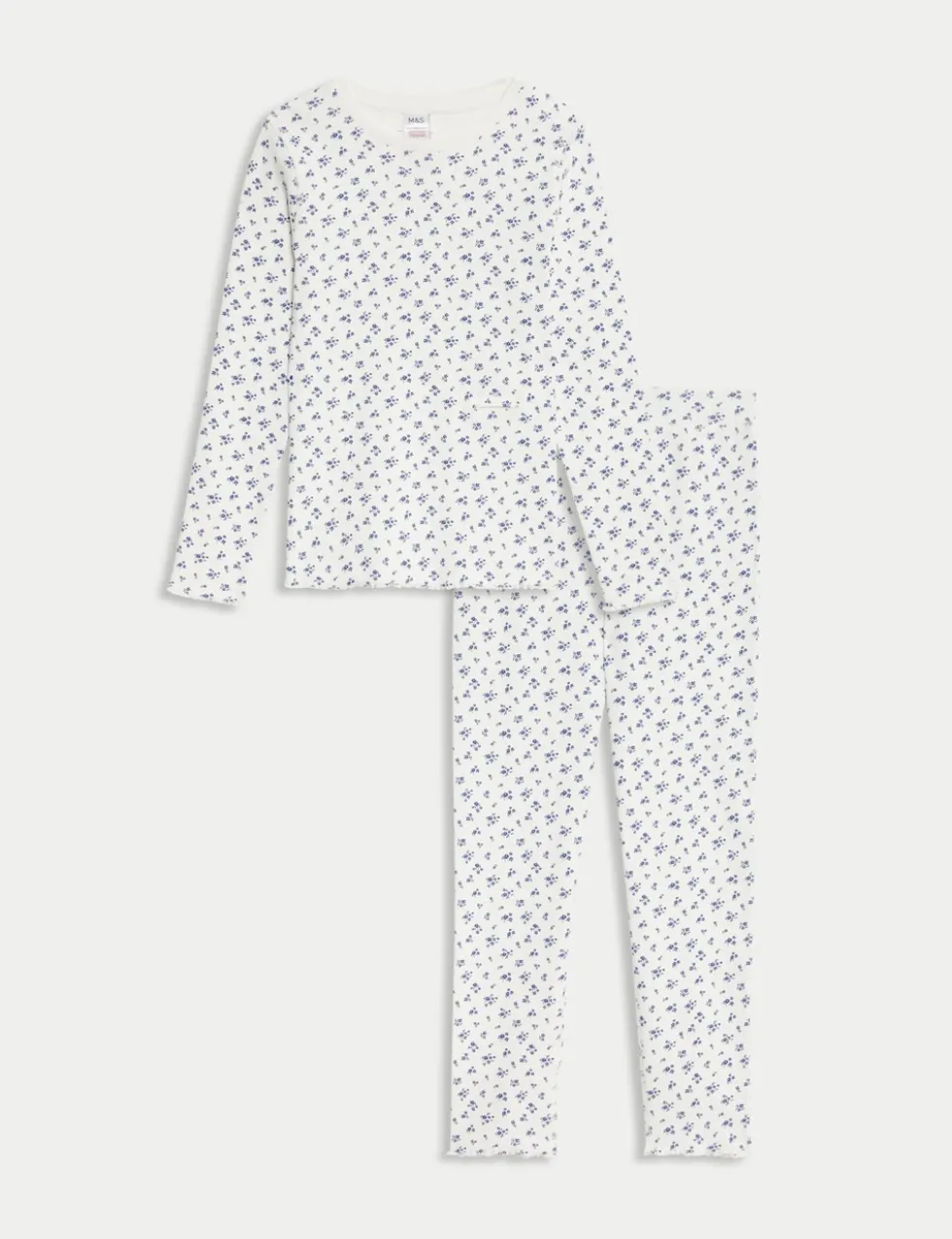 Adaptive CottonRich Ditsy Floral Ribbed Pyjamas (1-16 Yrs)