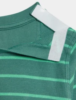 Adaptive Pure Cotton Striped Waffle Pyjamas (1-16 Yrs)