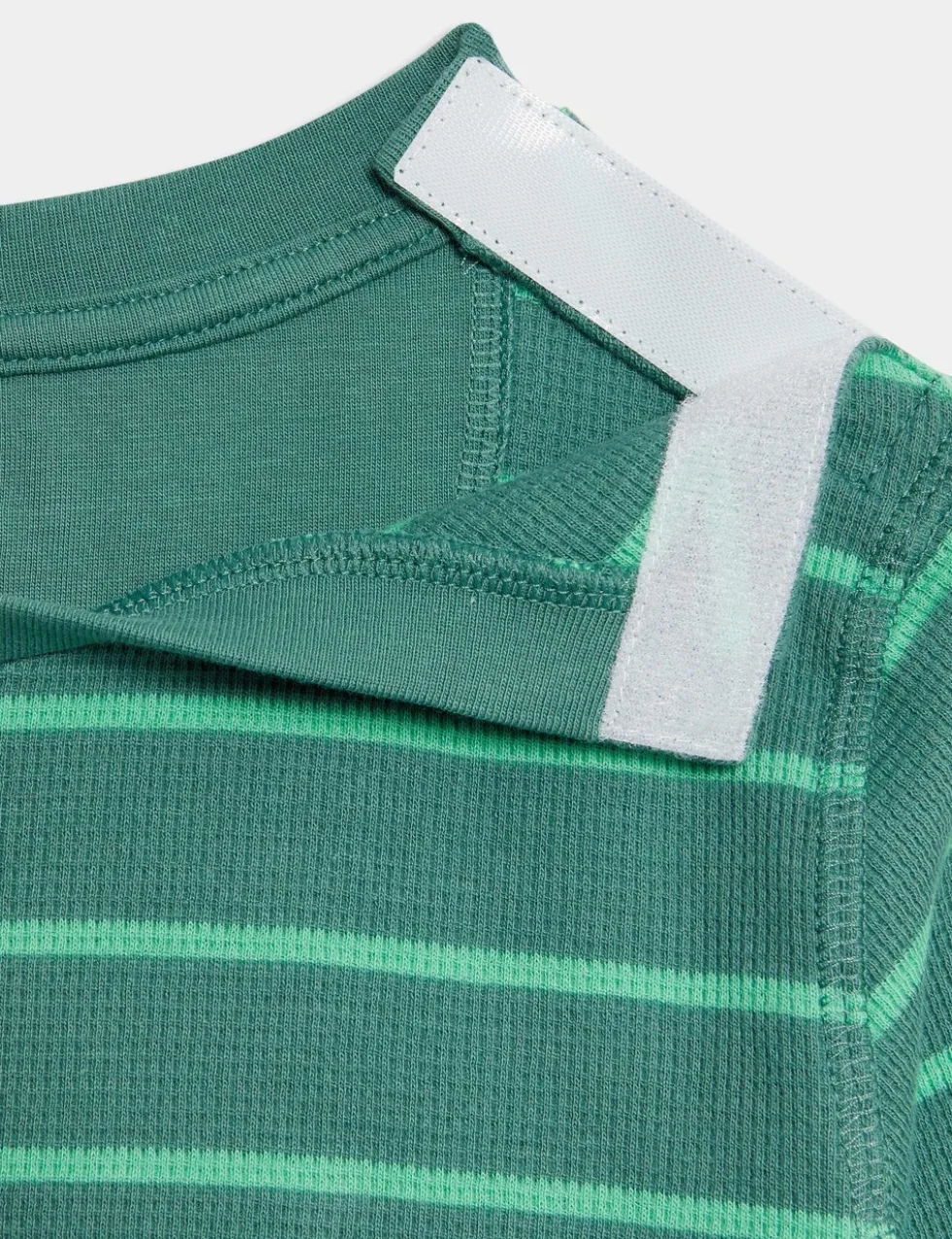 Adaptive Pure Cotton Striped Waffle Pyjamas (1-16 Yrs)