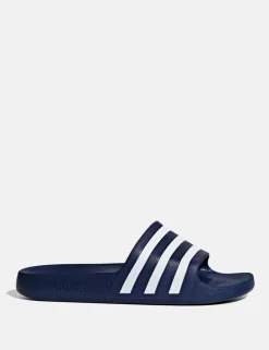 Adilette Aqua Striped Sliders