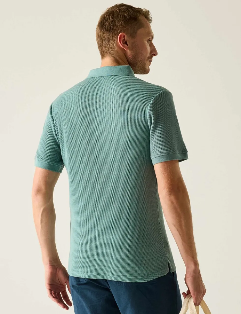 Adino Cotton Blend Waffle Polo Shirt
