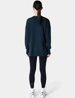 After Class Cotton Blend Longline Sweat-shirt