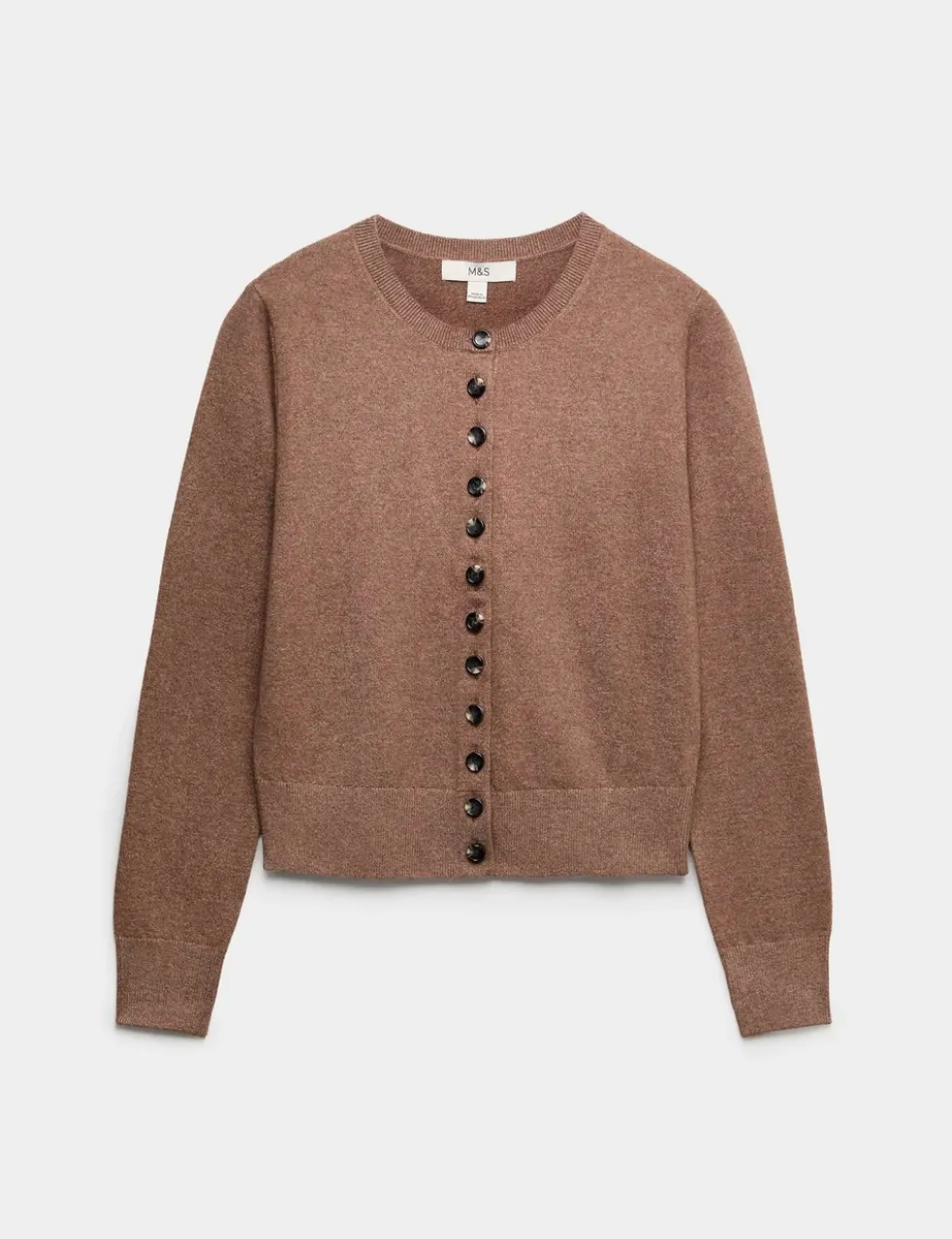 Air-Yarn Crew Neck Short Cardigan