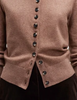 Air-Yarn Crew Neck Short Cardigan