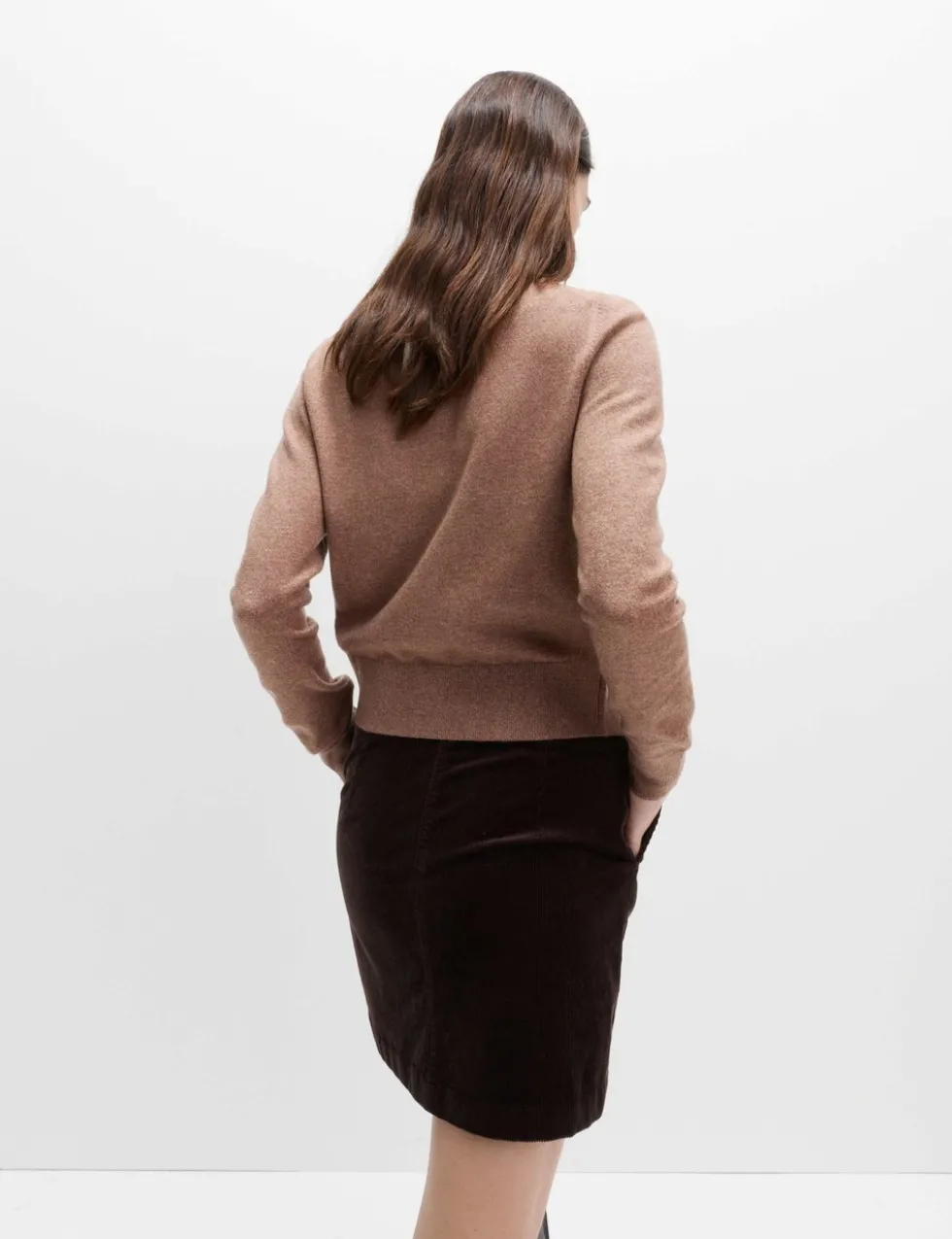 Air-Yarn Crew Neck Short Cardigan