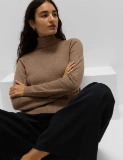 Air-Yarn Roll Neck Jumper