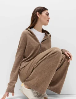 Air-Yarn Wide Leg Knitted Trousers
