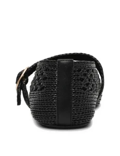Alara 001 Woven Buckle Flat Pumps