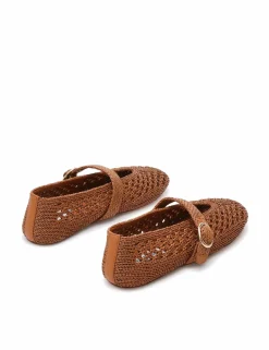 Alara 001 Woven Buckle Flat Pumps