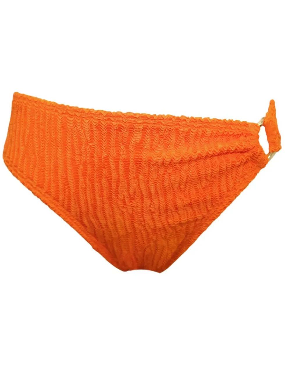 Algarve Textured Ring Detail High Leg Bikini Bottoms