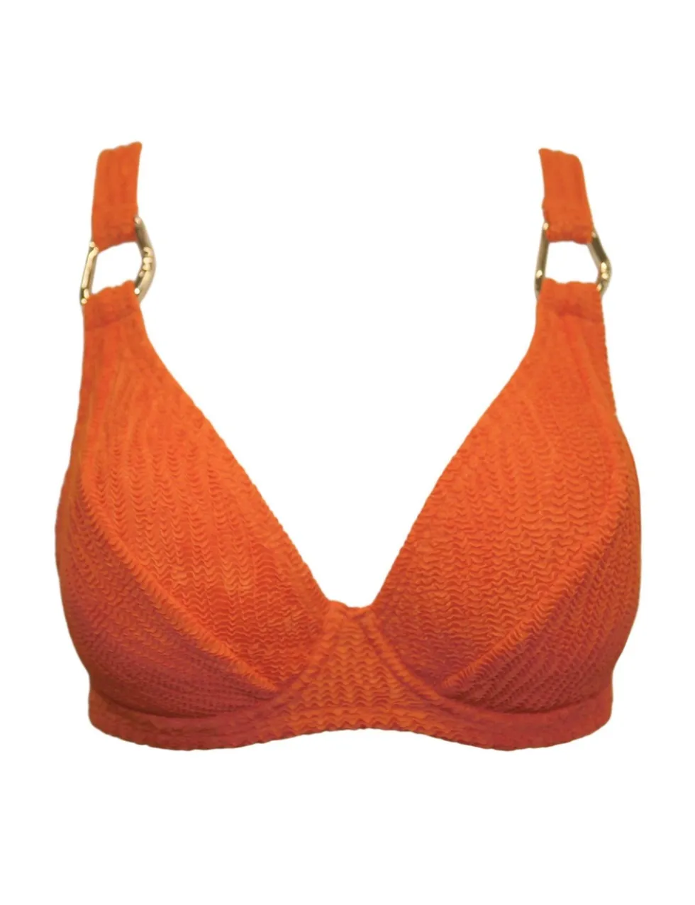 Algarve Wired Ring Detail Plunge Bikini Top (C-G)
