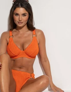 Algarve Wired Ring Detail Plunge Bikini Top (C-G)