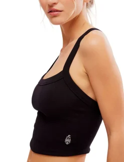 All Clear Cami Solid Fitted Crop Top