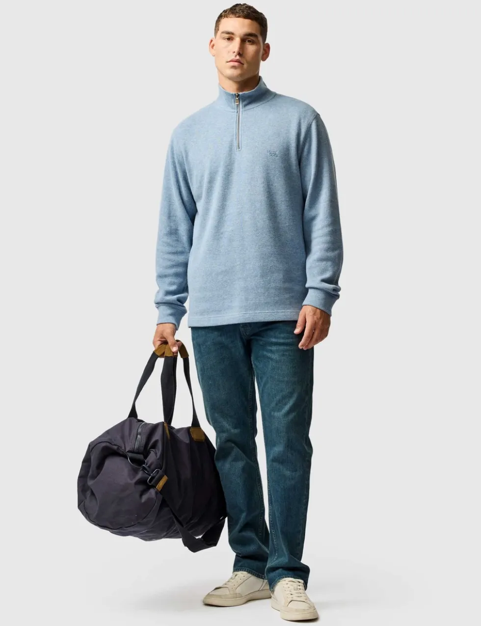 Alton Ave Pure Cotton Half Zip Sweatshirt
