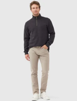 Alton Ave Pure Cotton Half Zip Sweatshirt