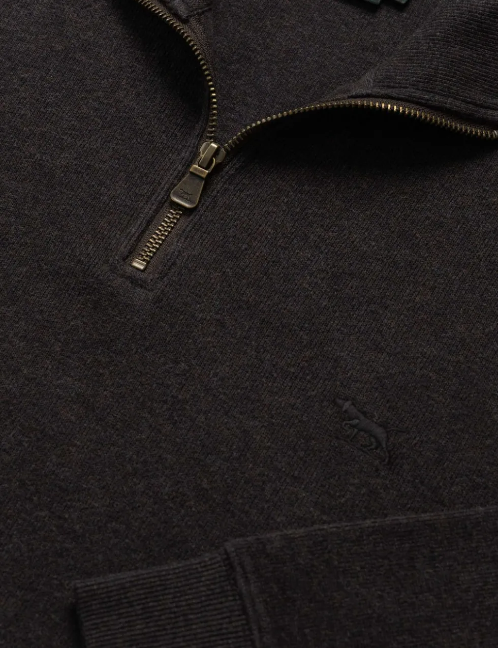 Alton Ave Pure Cotton Half Zip Sweatshirt