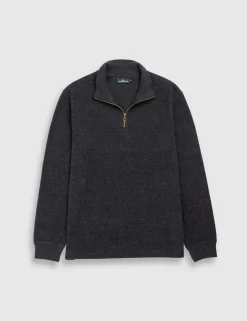 Alton Ave Pure Cotton Half Zip Sweatshirt