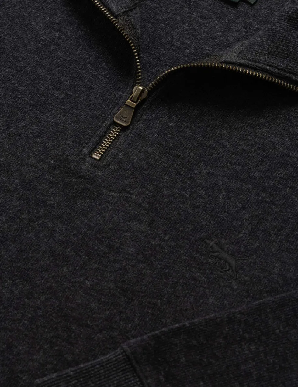 Alton Ave Pure Cotton Half Zip Sweatshirt
