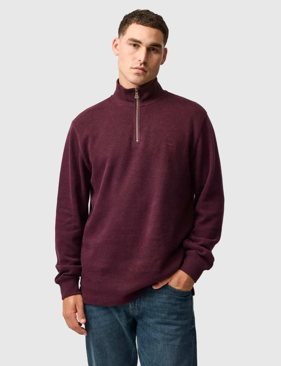 Alton Ave Pure Cotton Half Zip Sweatshirt