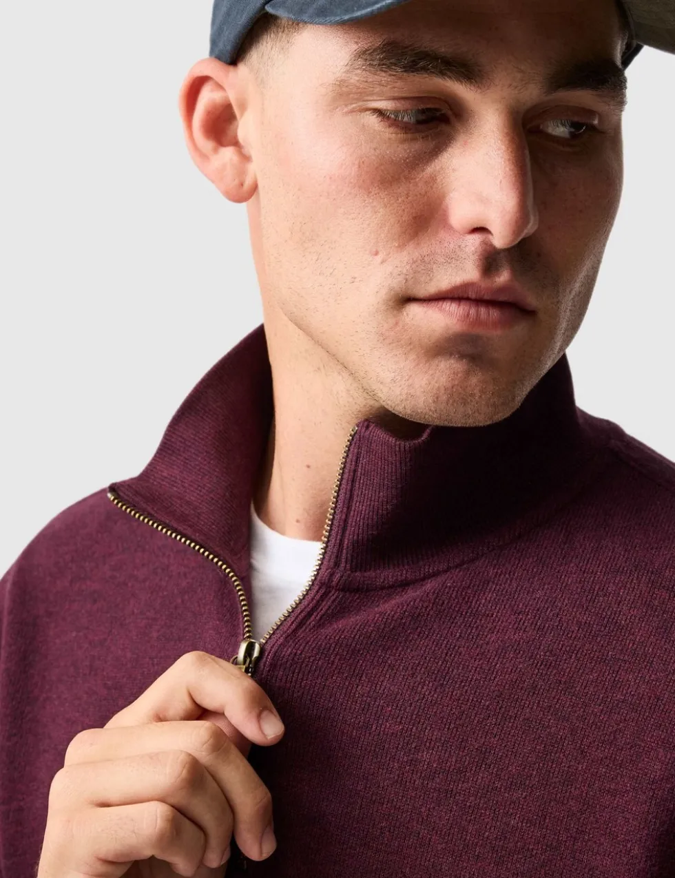 Alton Ave Pure Cotton Half Zip Sweatshirt