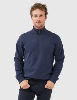 Alton Ave Pure Cotton Half Zip Sweatshirt