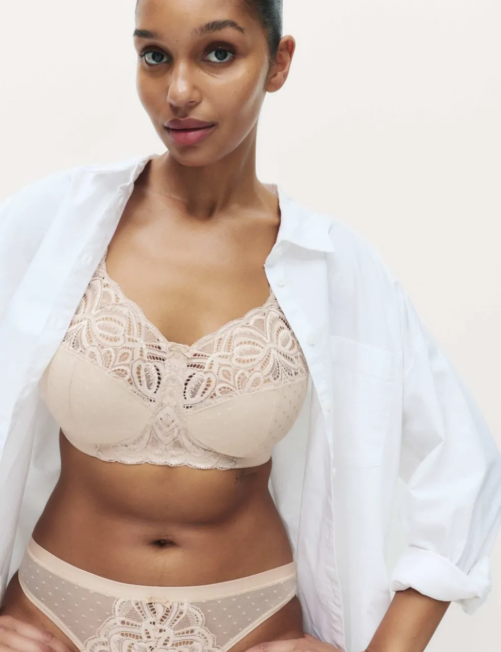 Amelia Lace Non Wired Total Support Bra B-H