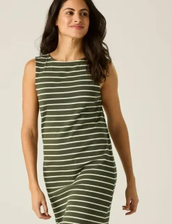 Amorie Cotton Rich Striped Midi Dress