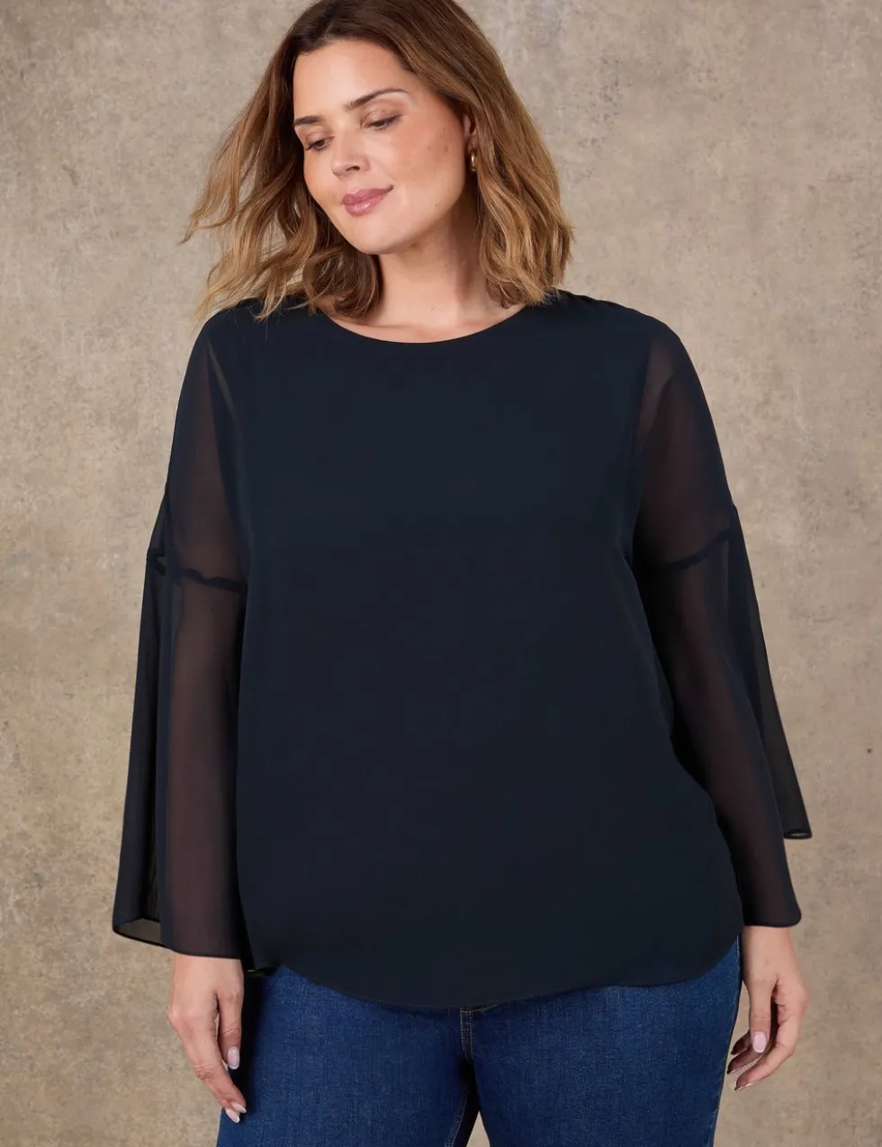 Angel Sleeve Overlay Top