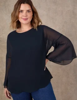 Angel Sleeve Overlay Top