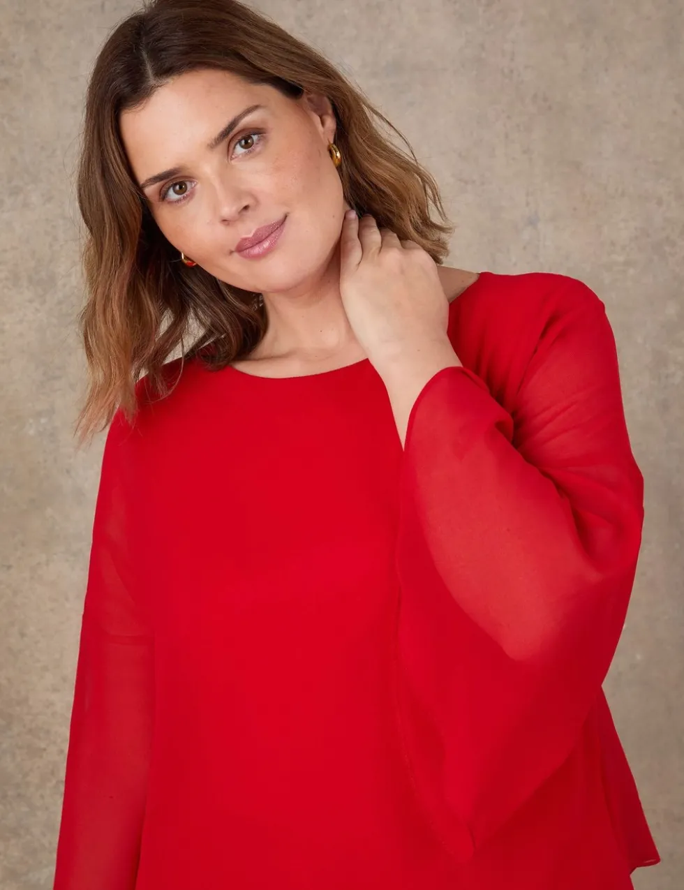 Angel Sleeve Overlay Top