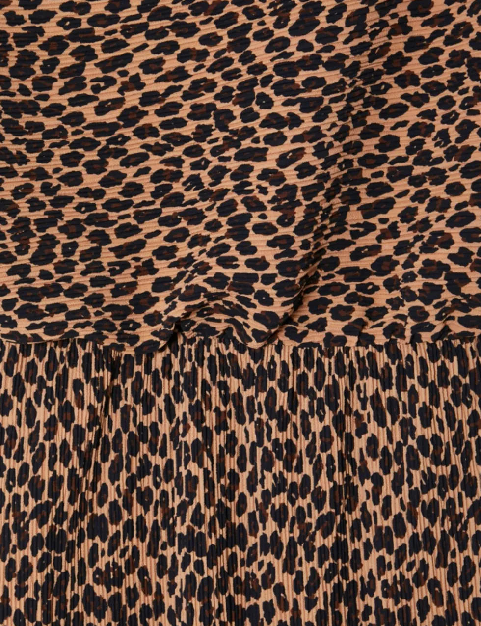 Animal Print Bardot Midaxi Dress