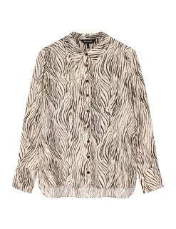 Animal Print Collared Button Through Shirt