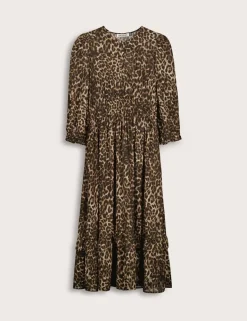 Animal Print Midi Skater Dress