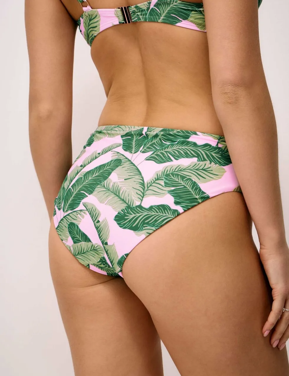 Animal Print Twist Front Bikini Bottoms