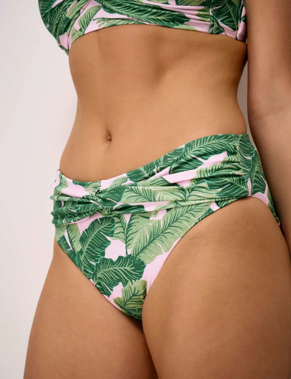 Animal Print Twist Front Bikini Bottoms