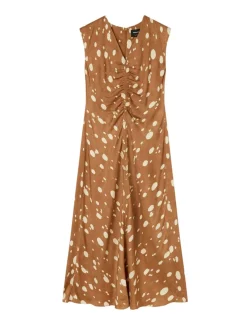 Animal Print V-Neck Midaxi Tea Dress
