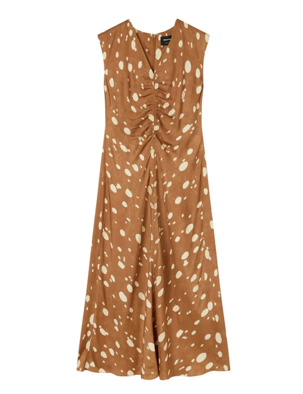 Animal Print V-Neck Midaxi Tea Dress