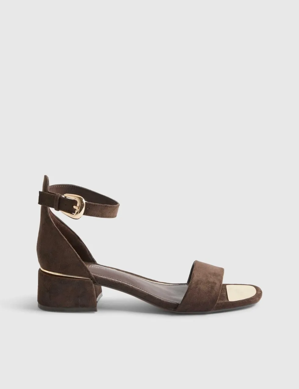 Ankle Strap Block Heel Square Toe Sandals
