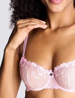 Annabella Mesh Wired Balconette Bra (B-F)