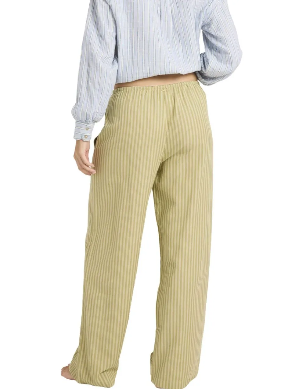 Another Wave Cotton Rich Striped Beach Trousers